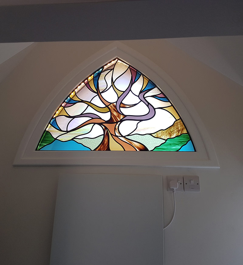 Arched door frame